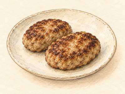 まぜとこハンバーグの作り方|混ぜて焼くだけ、パン粉も卵も使わない