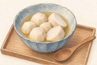塩麹の里芋煮|液体タイプの参考分量と粒のある塩こうじの違い