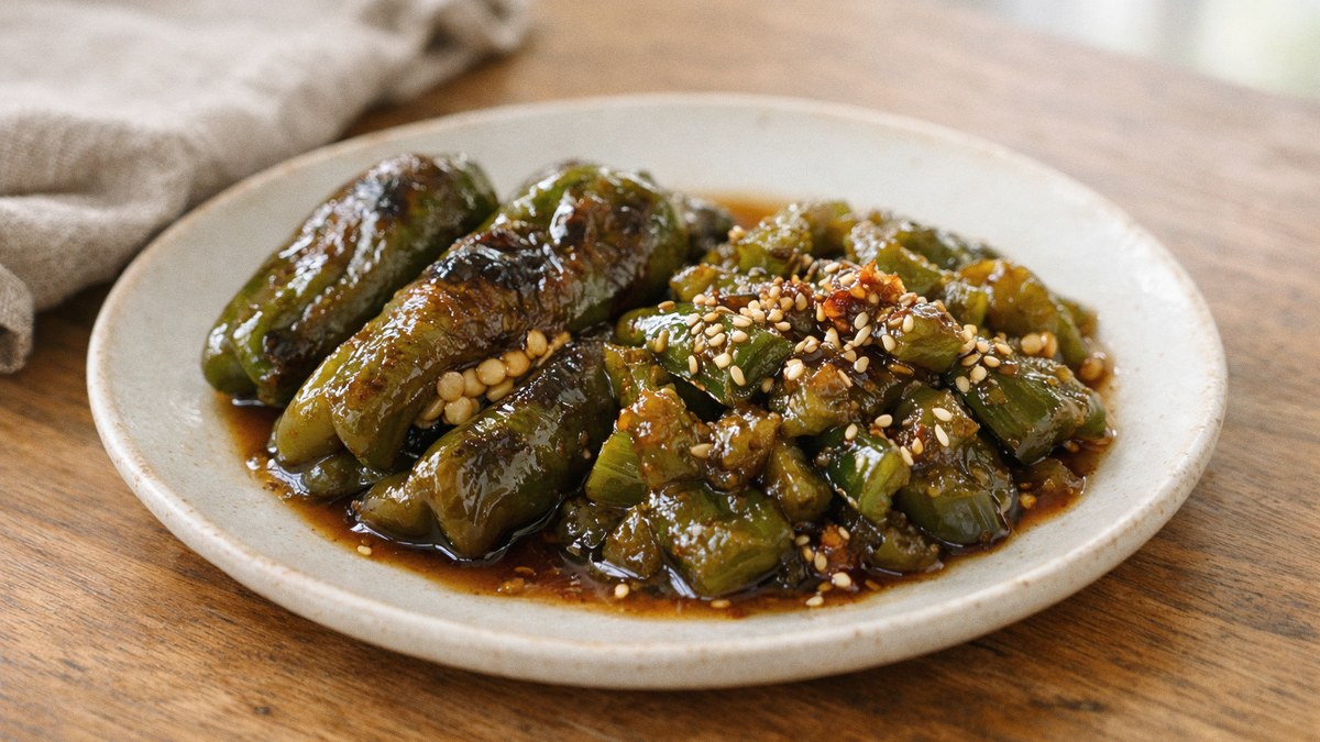 醤油麹でピーマンの作り方｜丸ごと煮る時間と炒め方のコツ