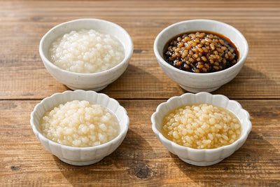 【初心者向け】塩こうじ・醤油こうじ・甘こうじ・酢麹の違いと使い分け早見表｜何をどう使う?