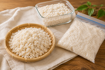 米麹（生米こうじ）の保存方法｜冷蔵・冷凍の日持ちと使い切り方を解説