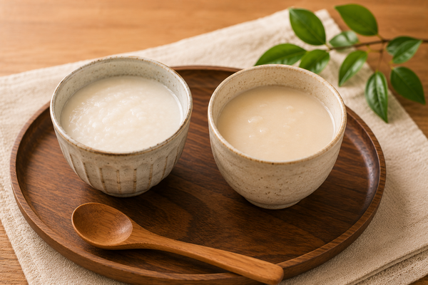 米麹甘酒と酒粕甘酒の違い｜原料・味・アルコールの有無を糀屋が解説