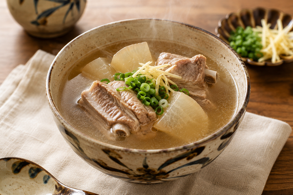 ソーキ汁の作り方｜生塩こうじで下味、沖縄の澄まし汁を家庭で