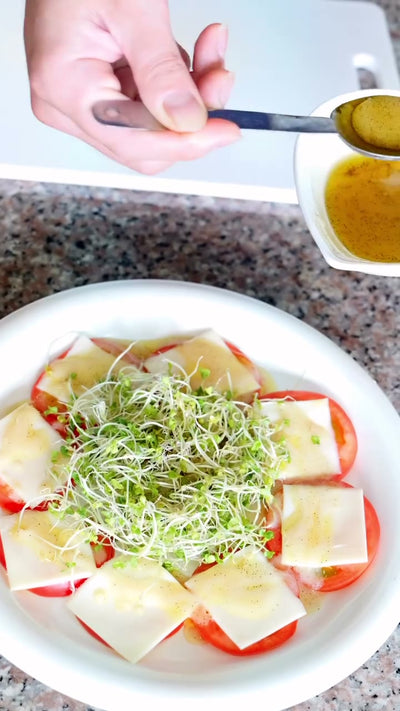 麹ドレッシングでカプレーゼ｜酢こうじ×オリーブオイルの万能イタリアンだれ