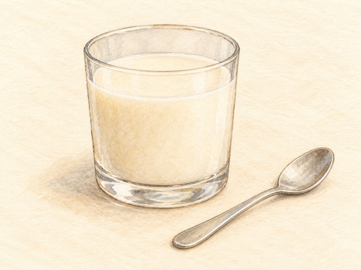 牛乳で作る甘酒ラテのイメージイラスト