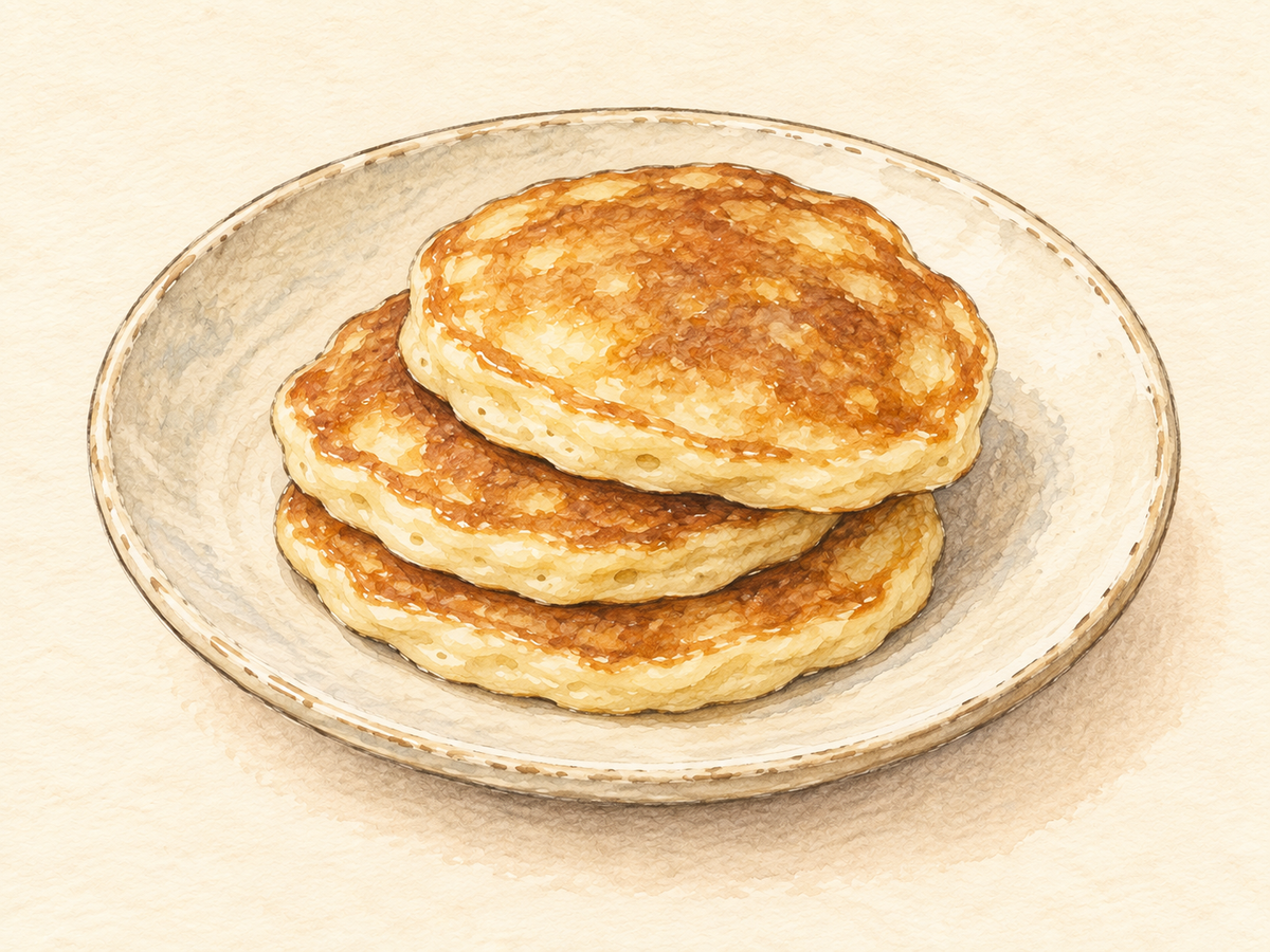 甘酒パンケーキのイメージイラスト