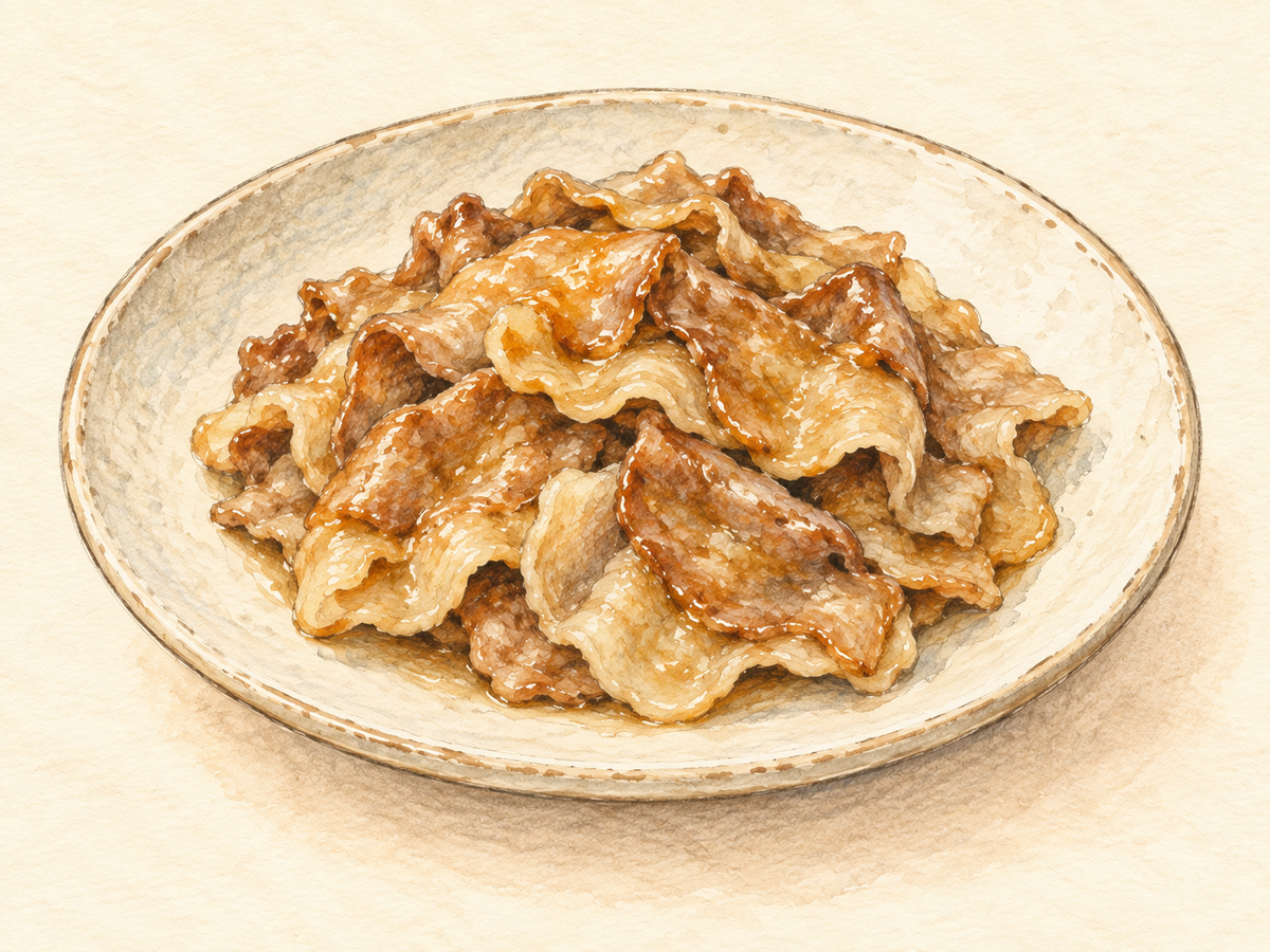 甘酒だれの豚の生姜焼きのイメージイラスト