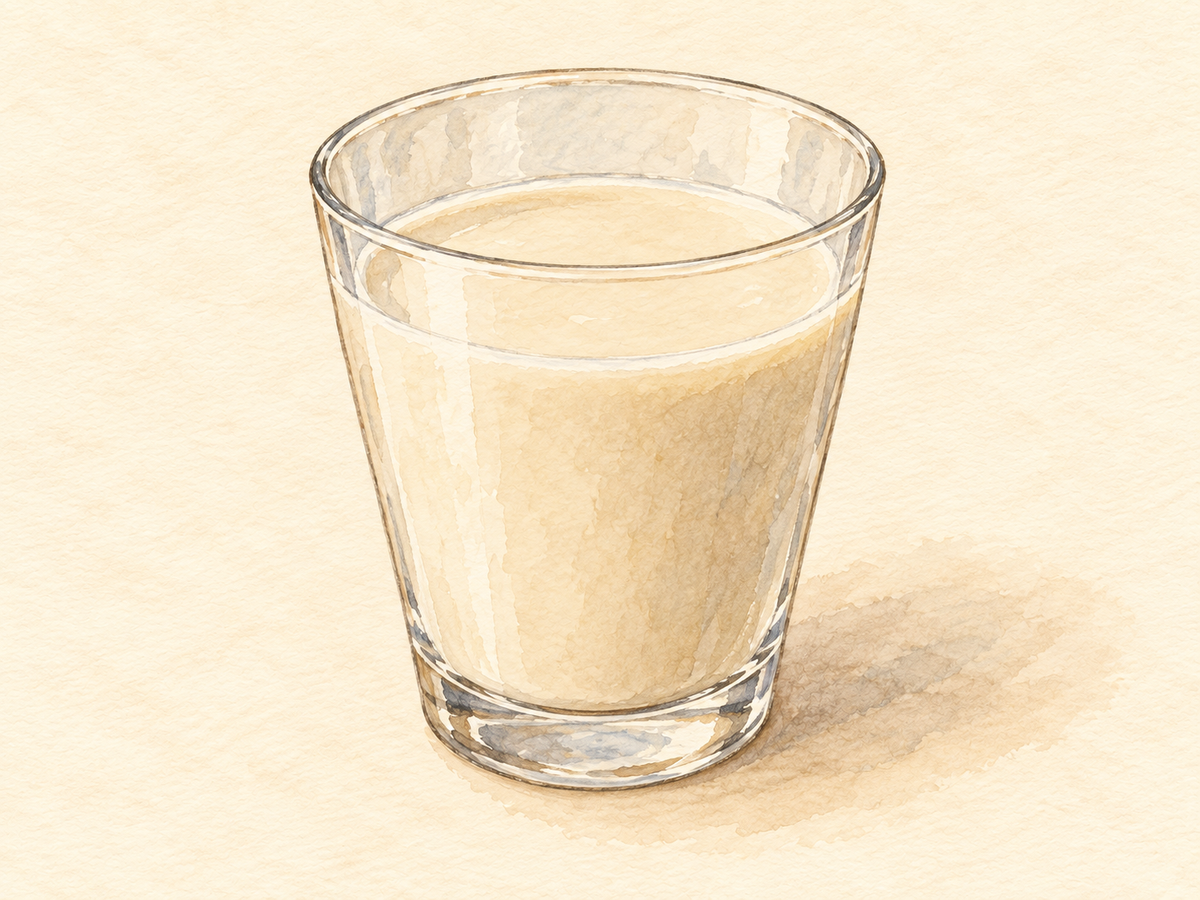 甘酒の豆乳割りのイメージイラスト