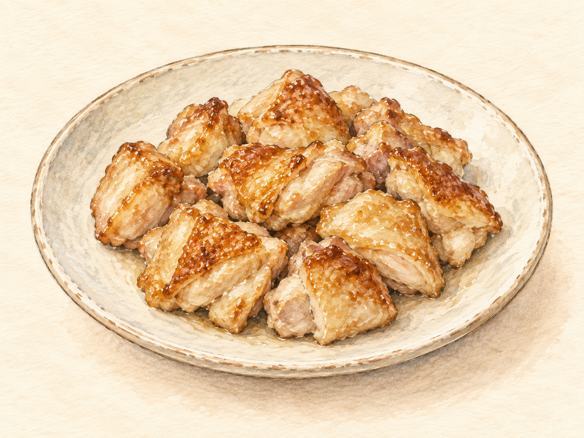 にんにく麹の鶏もも肉焼きのイメージイラスト