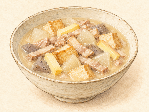 イナムドゥチ(いなむどぅち・お祝いの白味噌汁)の作り方｜白味噌で