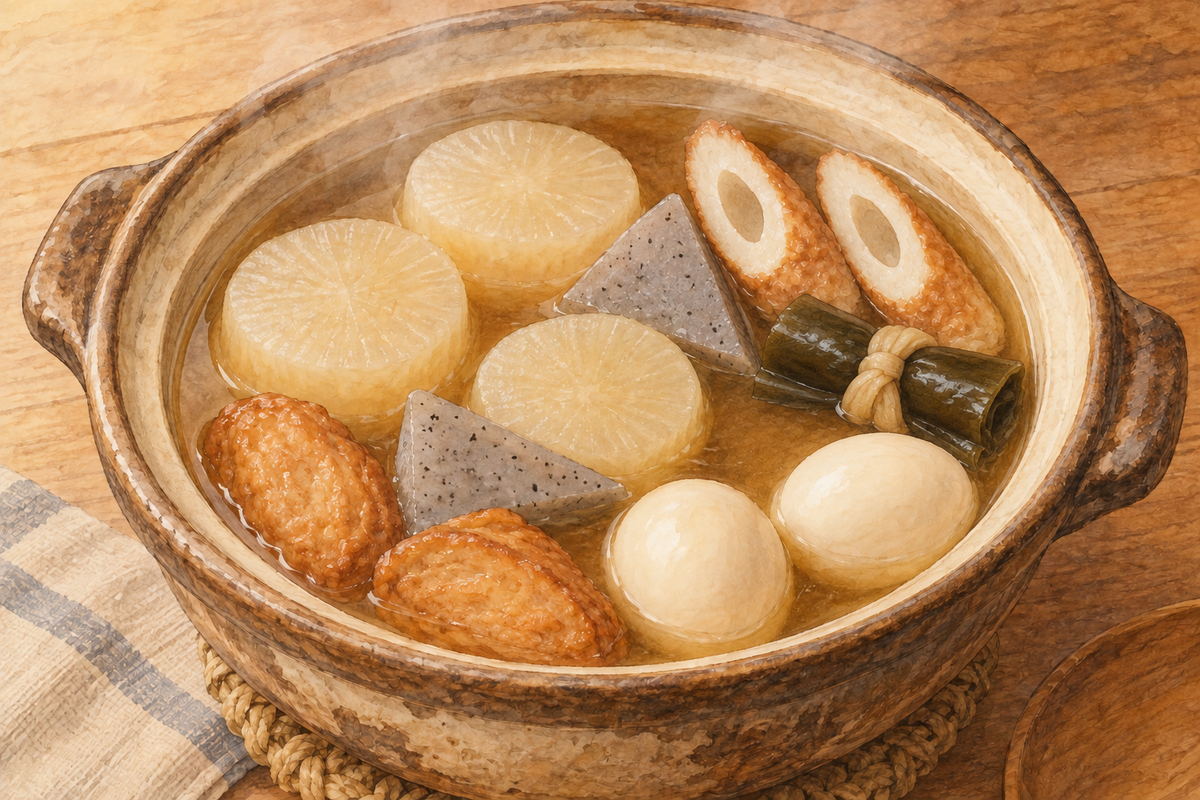 塩麹おでんの作り方｜だしと塩こうじの分量・煮込む順番