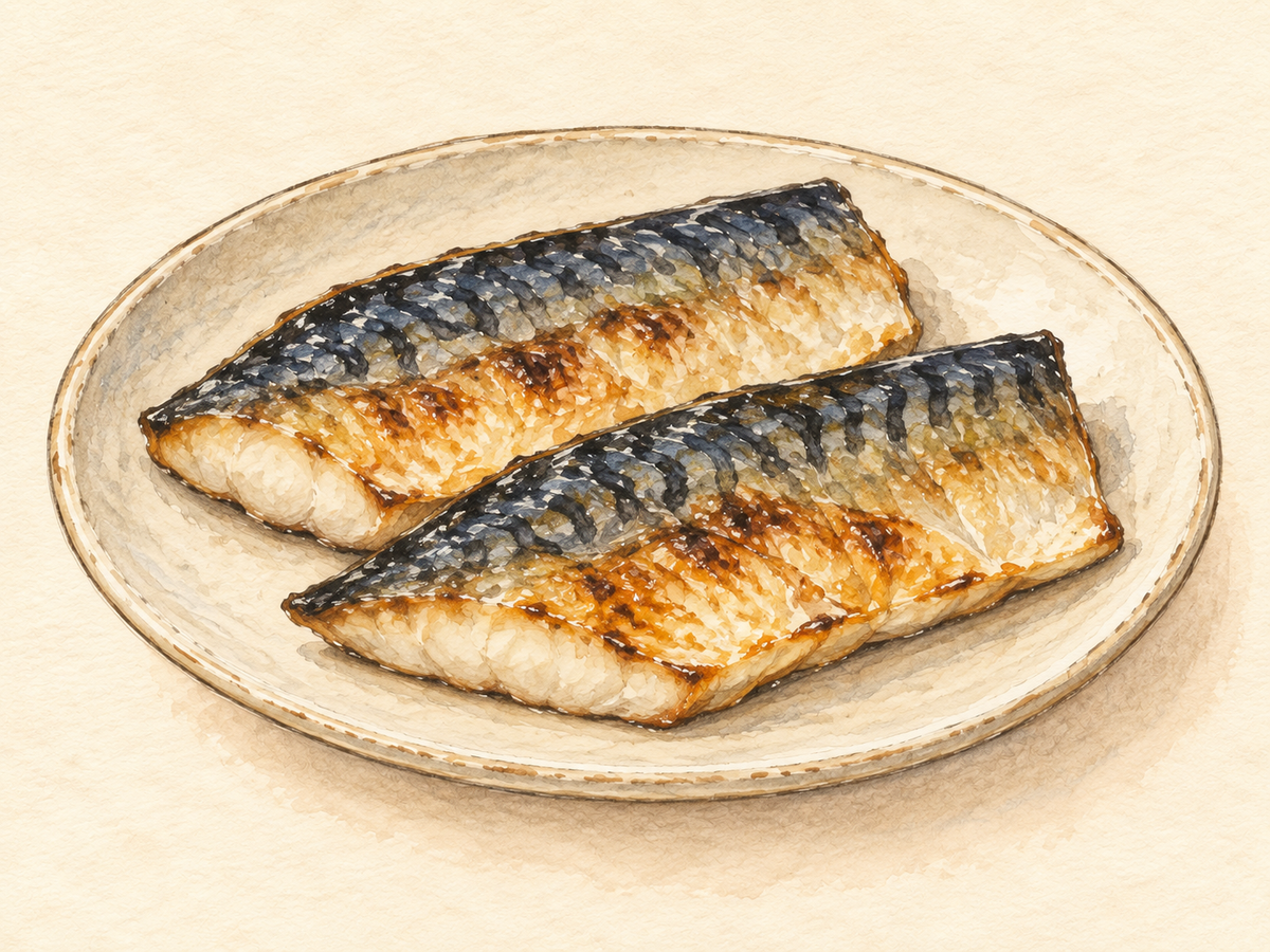 サバの塩こうじ焼きのイメージイラスト