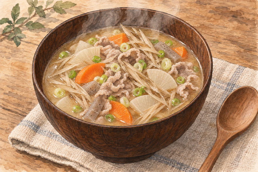 塩麹豚汁の作り方｜豚肉の下味と味噌を入れる順番