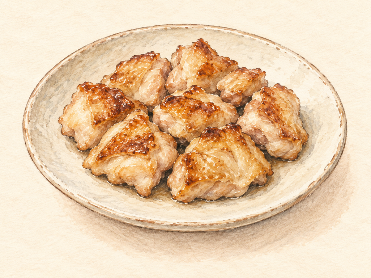 塩こうじで焼いた鶏もも肉のイメージイラスト