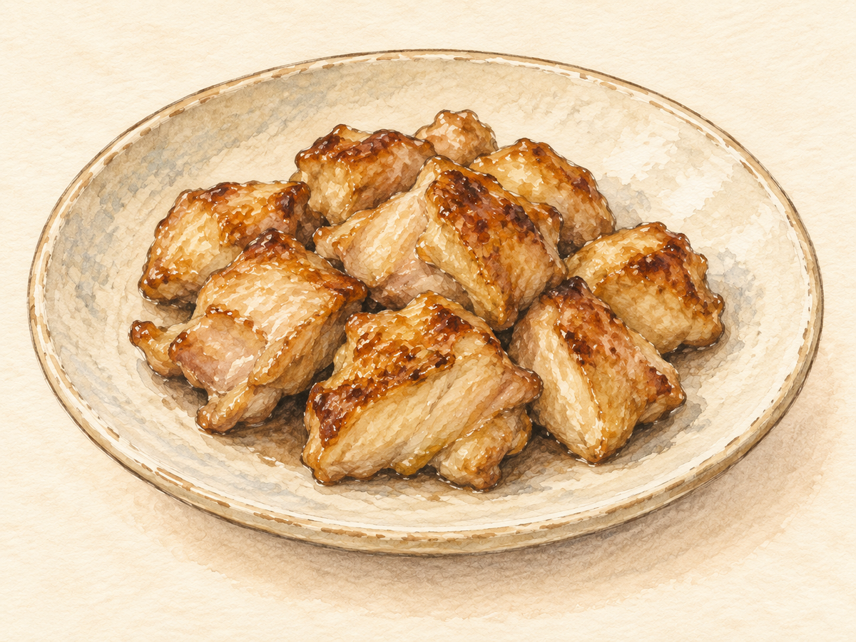 醤油こうじの鶏もも肉焼きのイメージイラスト