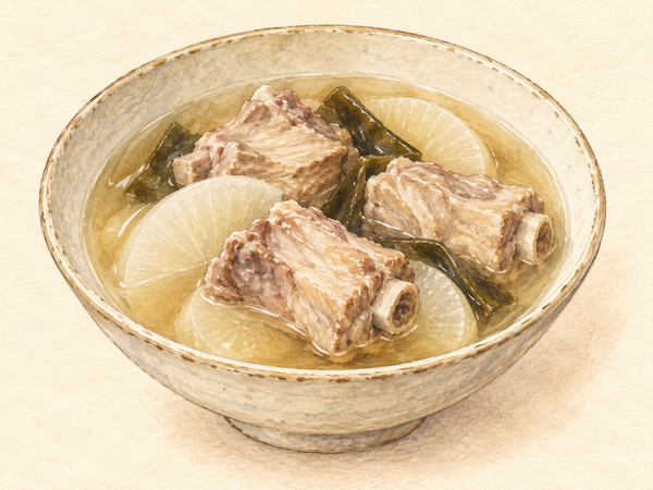 ソーキ汁の作り方｜生塩こうじで下味、沖縄の澄まし汁を家庭で