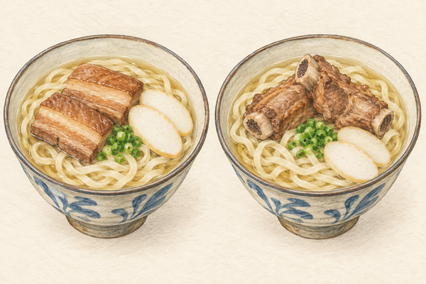 ソーキそばと沖縄そばの違い｜麺・だしと具材の見分け方