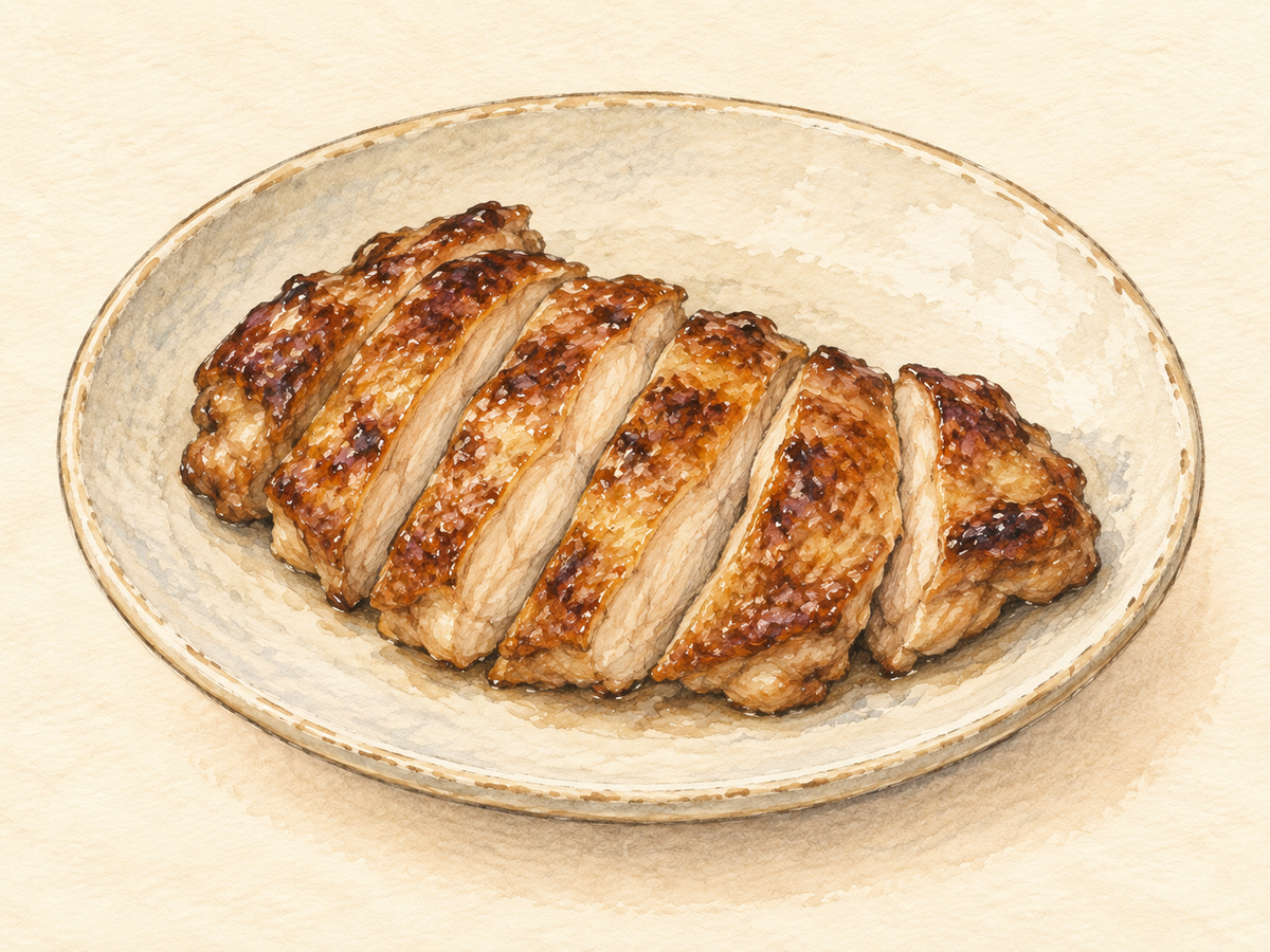 鶏肉の味噌漬け焼きのイメージイラスト
